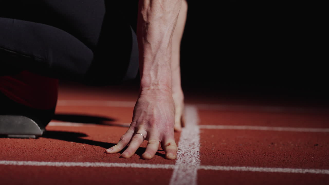 el velocista está listo para comenzar.