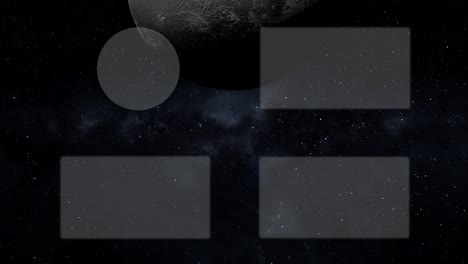 moon space end card ending screen motion graphics