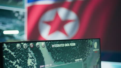 북한 비밀 서비스에 대한 첨단 기술 장비를 갖춘 군사 사령소