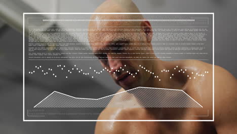 Animación-De-Diagramas-Y-Procesamiento-De-Datos-Sobre-Un-Hombre-Caucásico-Haciendo-Ejercicio-En-El-Gimnasio