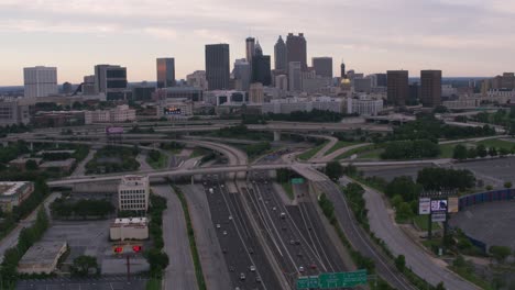 daytime aerial shot of downtown atlanta.