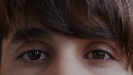 close-up of a person's eyes and forehead