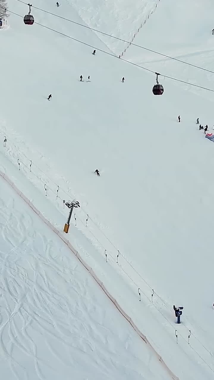 Skiers enjoy activities in the alps of Italy during winter months