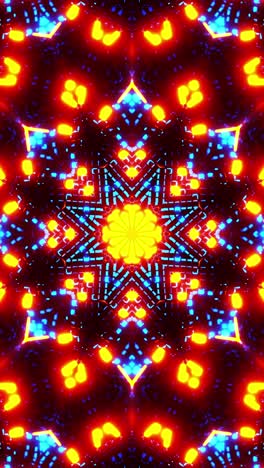 animated wave moving structure of blue cubes with glare and radiance. vertical looped kaleidoscope video