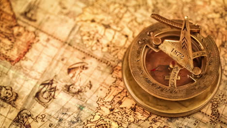 Vintage-compass-lies-on-an-ancient-world-map.