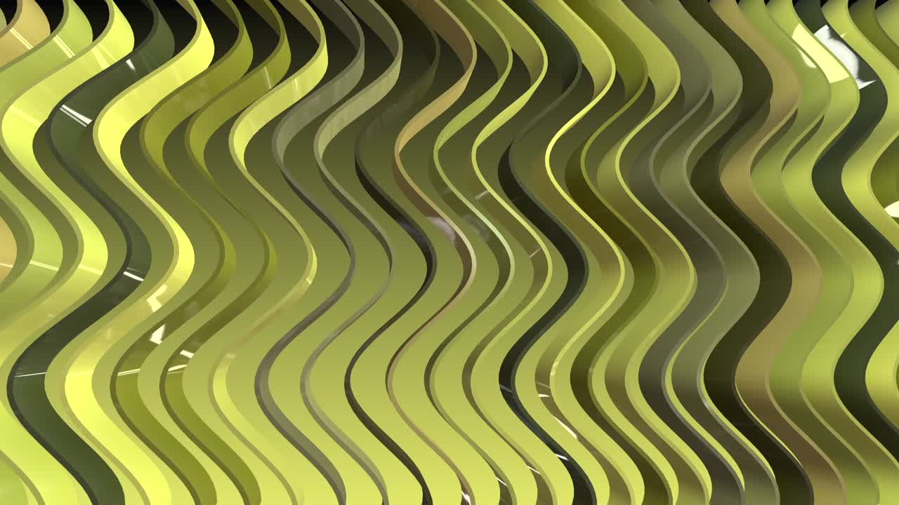 una fila de rayas coloridas con movimiento de onda y reflejos. fondo 3d.