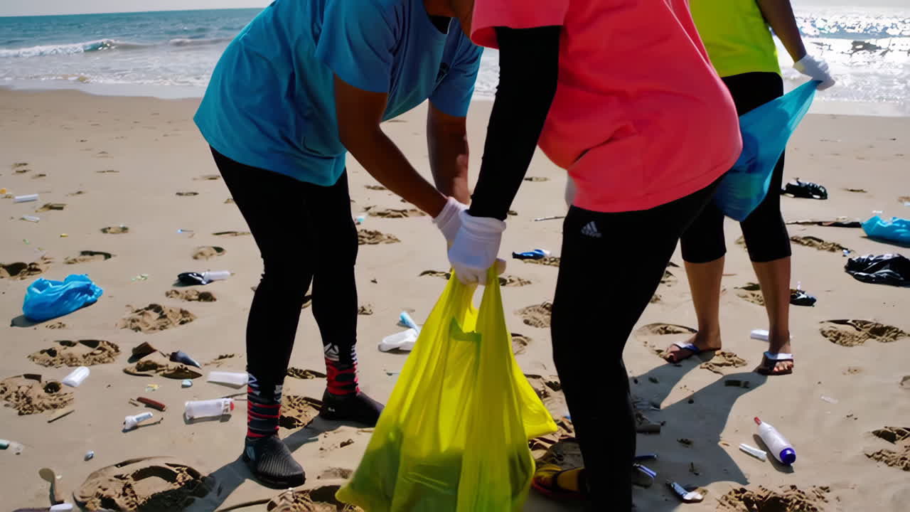 voluntarios de limpieza de playas