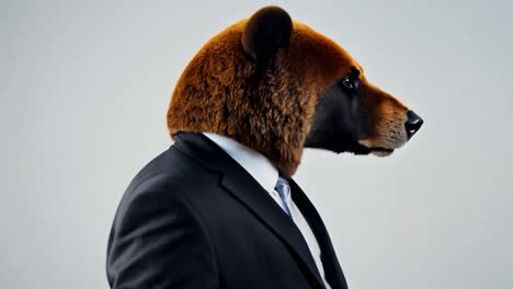 bear in a suit