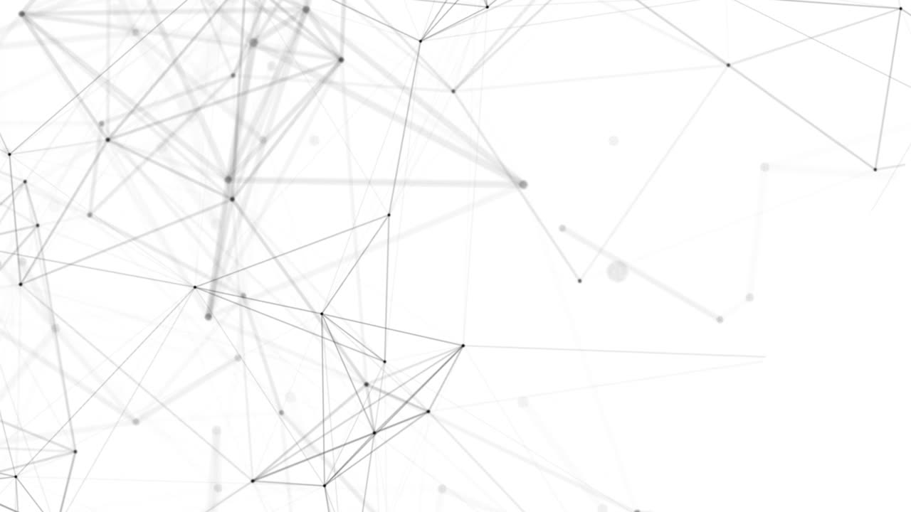 Plexus fantasy abstract technology. Abstract geometric background with moving lines, dots and triangles. Science. Medicine and technology. Loop animations