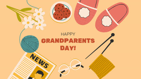 Motion-Graphic-of-Flat-grandparents-day-background-with-knitting-needles-and-slippers