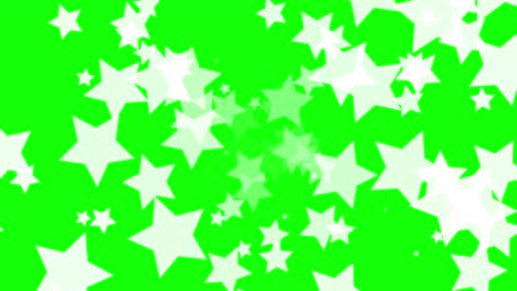 green background with moving stars
