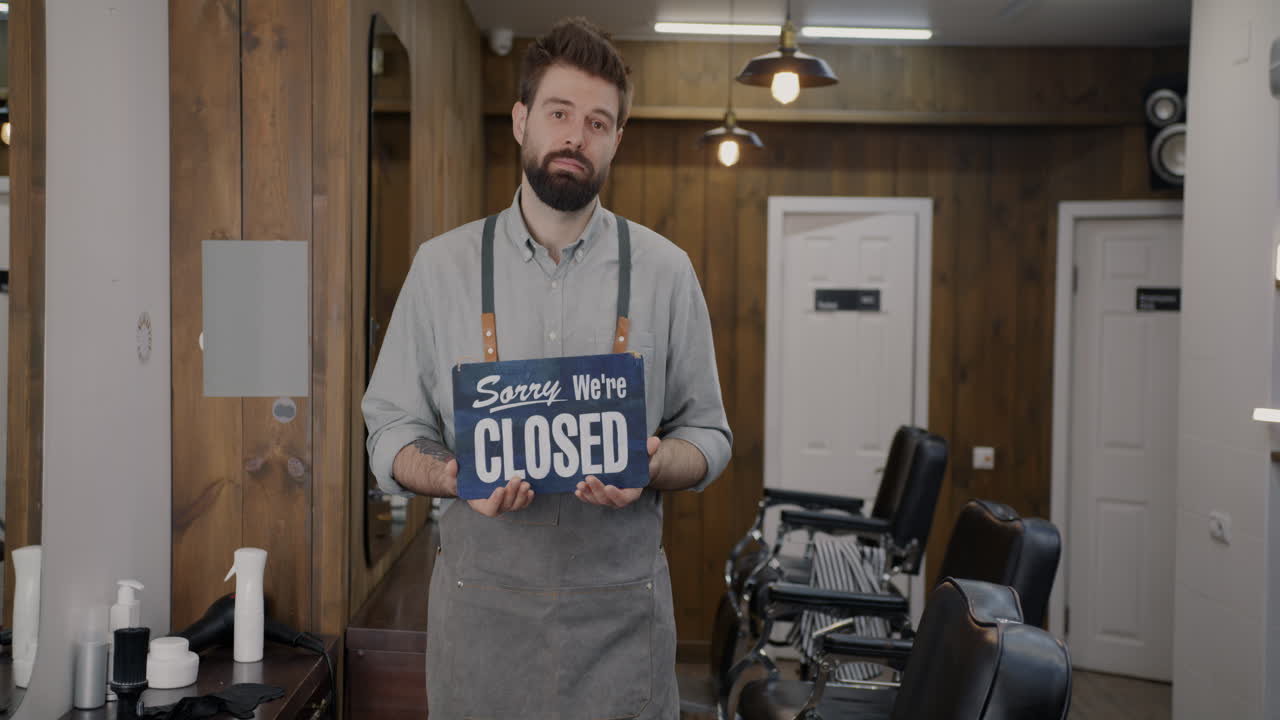 Barber Shop Closed Sign