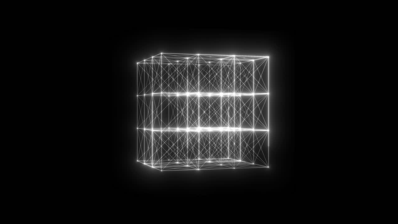 cubo de marco de alambre brillante