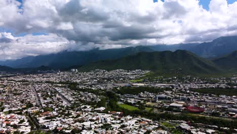 increíble vista aérea de monterrey en un día soleado