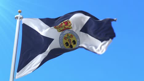 bandera de la provincia española de santa cruz de tenerife en las islas canarias - bucle