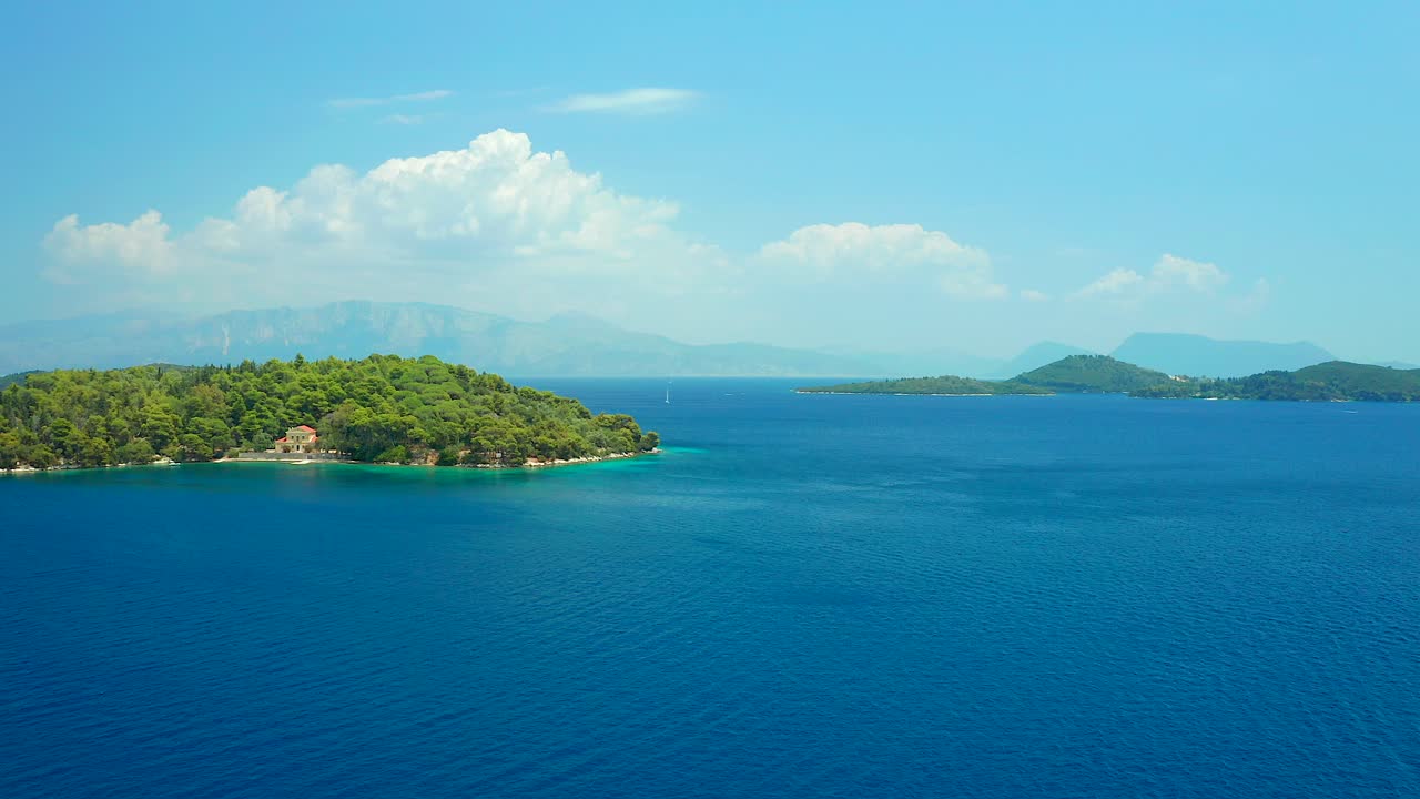 nydri lefkada 섬 산악 공중 통과