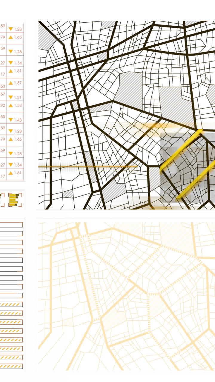 animación del procesamiento de datos sobre un fondo blanco