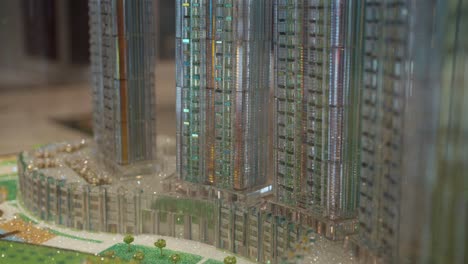 layout of city streets, skyscrapers, and buildings