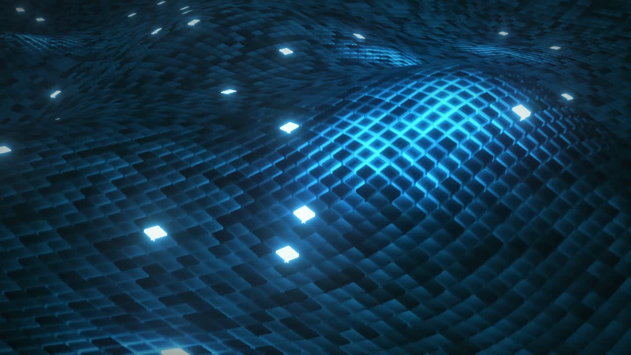 animación de una pared de azulejos en movimiento sobre un fondo negro