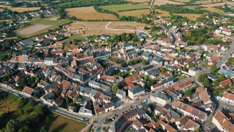 aerial view of a charming european village