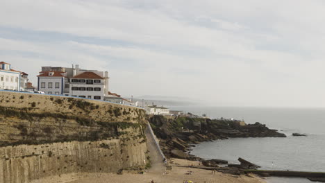 beautiful view of a beach town ericeira, portugal