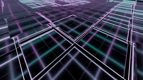 cubos de neón futuristas abstractos