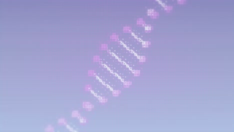 Animation-of-dna-helix-rotating-against-blue-background
