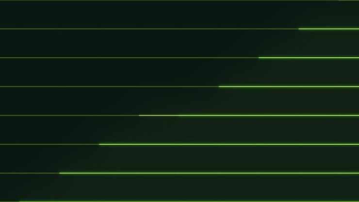 Elegant black and green lines pattern on dark background