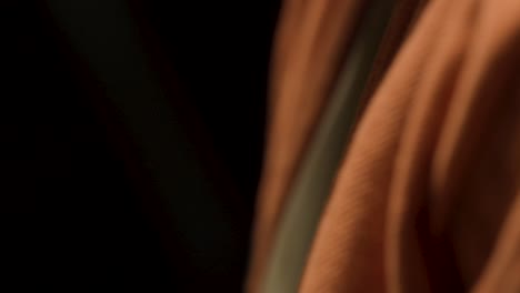 close-up of brown fabric texture