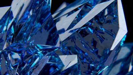 close-up of a blue crystal