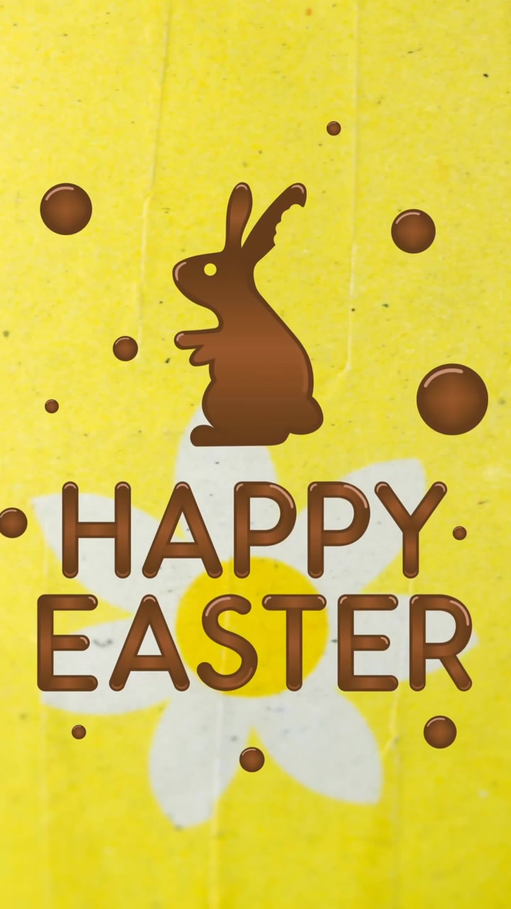 Animazione di un uovo di Pasqua e testo 'Buona Pasqua'