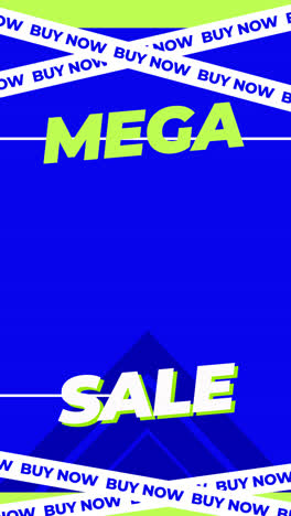 mega sale buy now promotional image with woman