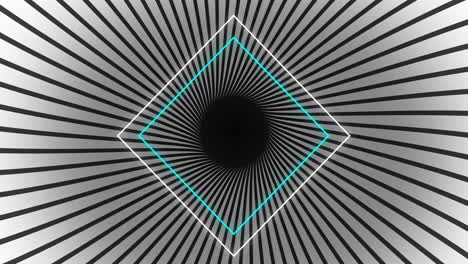 animación de diamantes de neón sobre un fondo con patrones grises