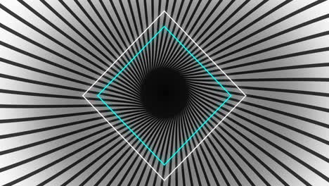 animation of neon diamonds over grey patterned background