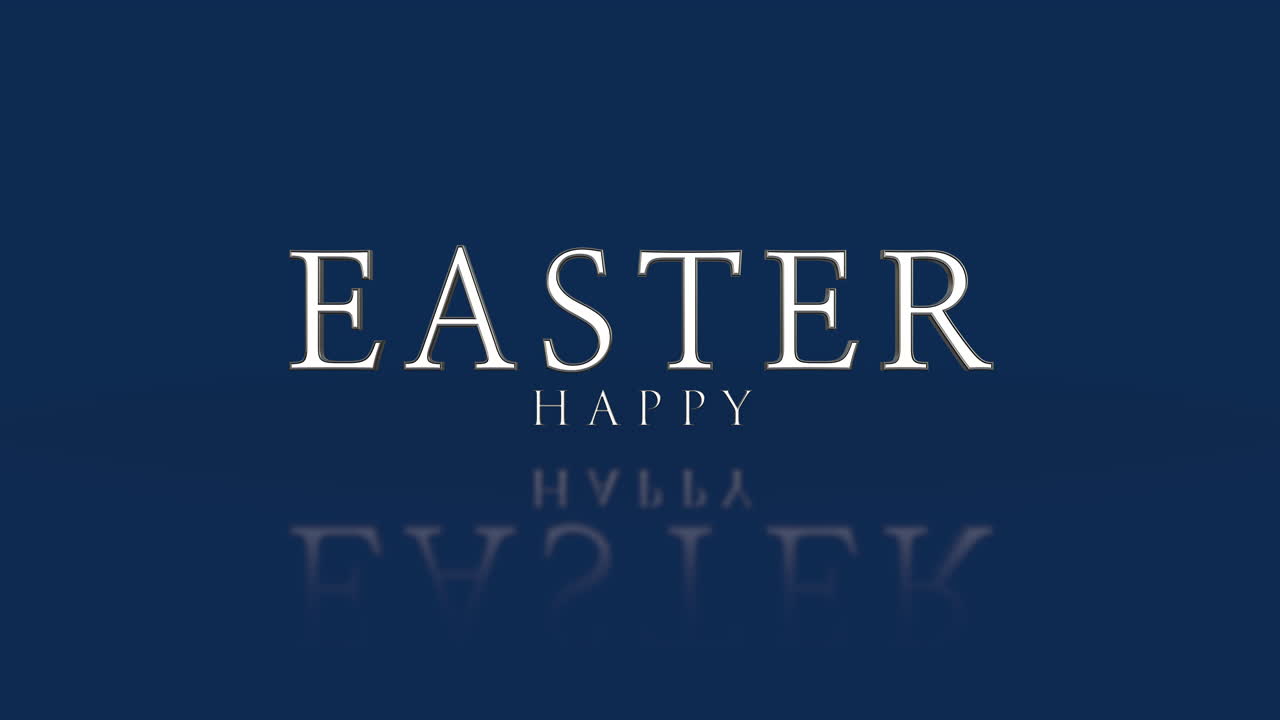 Buona Pasqua risplende in stile moderno su sfondo blu scuro