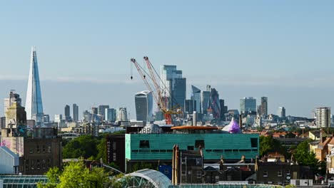 Viewing-The-City-Of-London-from-Peckham,-London,-United-Kindom