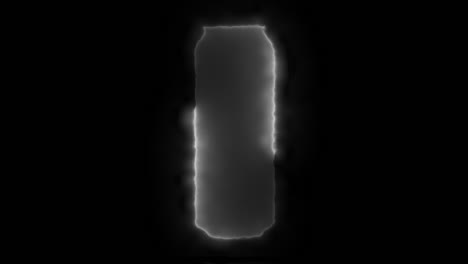 abstract white glowing silhouette on black background