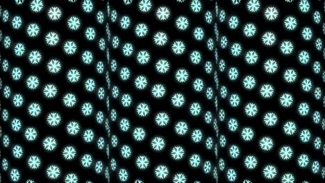 Neon-Christmas-Pattern-Background-of-Snowflake-in-White-and-Black-Looping-animation