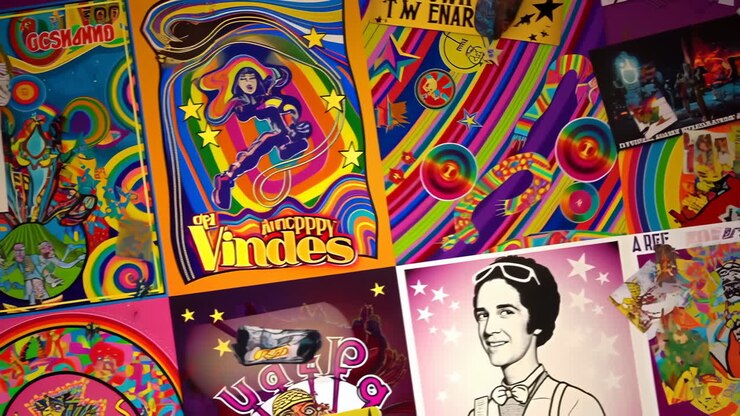 Colorful Psychedelic Art Collage