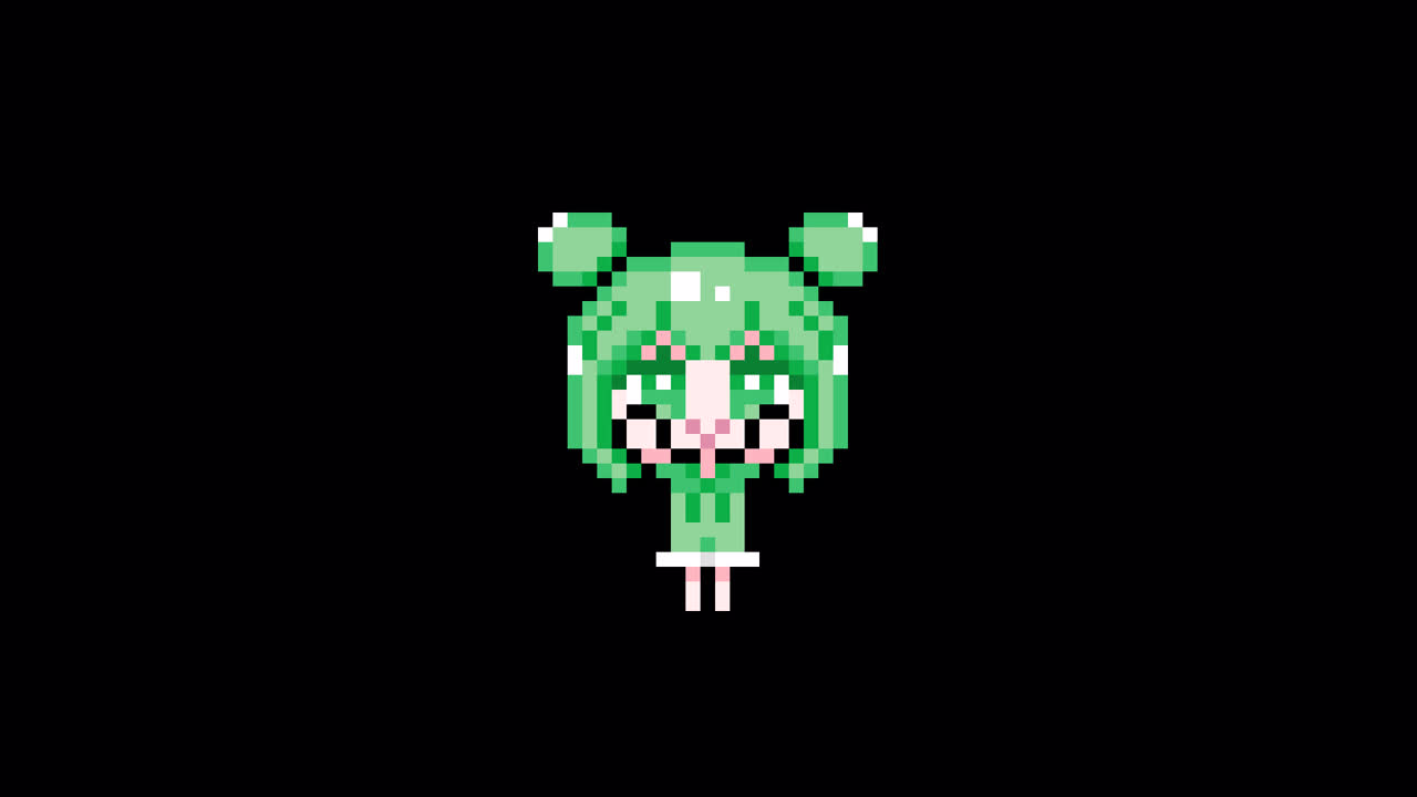 Pixel girl 02 Raise both hands Looping animation. 1080p (5).mov