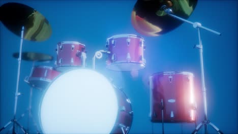 drum set with dof and lense flair