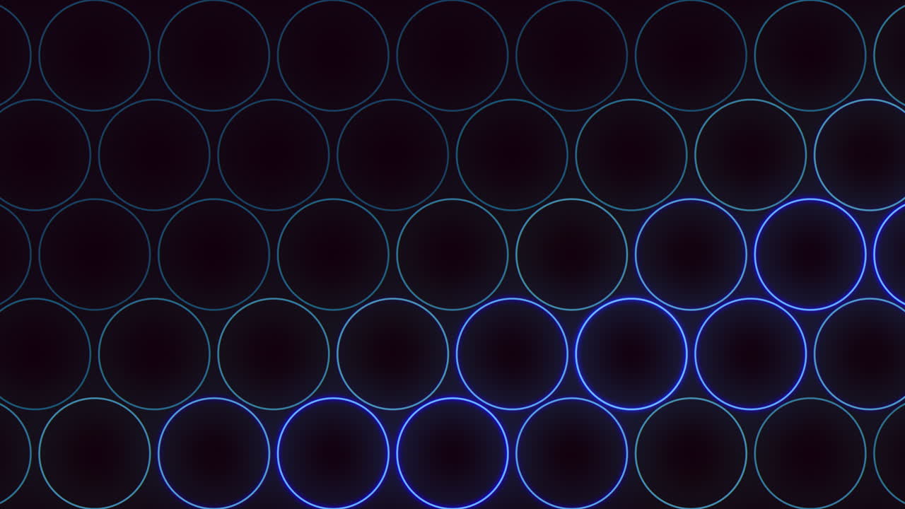 Sleek and modern circle pattern with overlapping blue lines