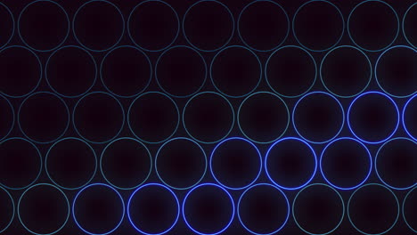 sleek and modern circle pattern with overlapping blue lines