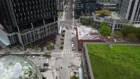 Vista-Aérea-Del-Centro-De-Seattle-Washington