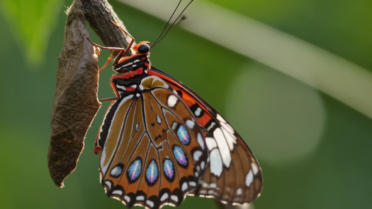 Butterfly Emerging from Chrysalis
