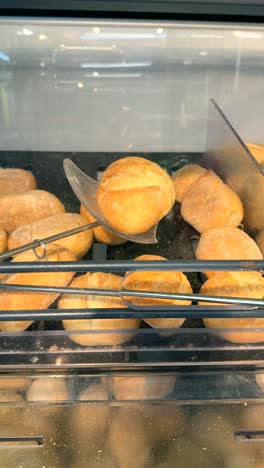 freshly baked bread display