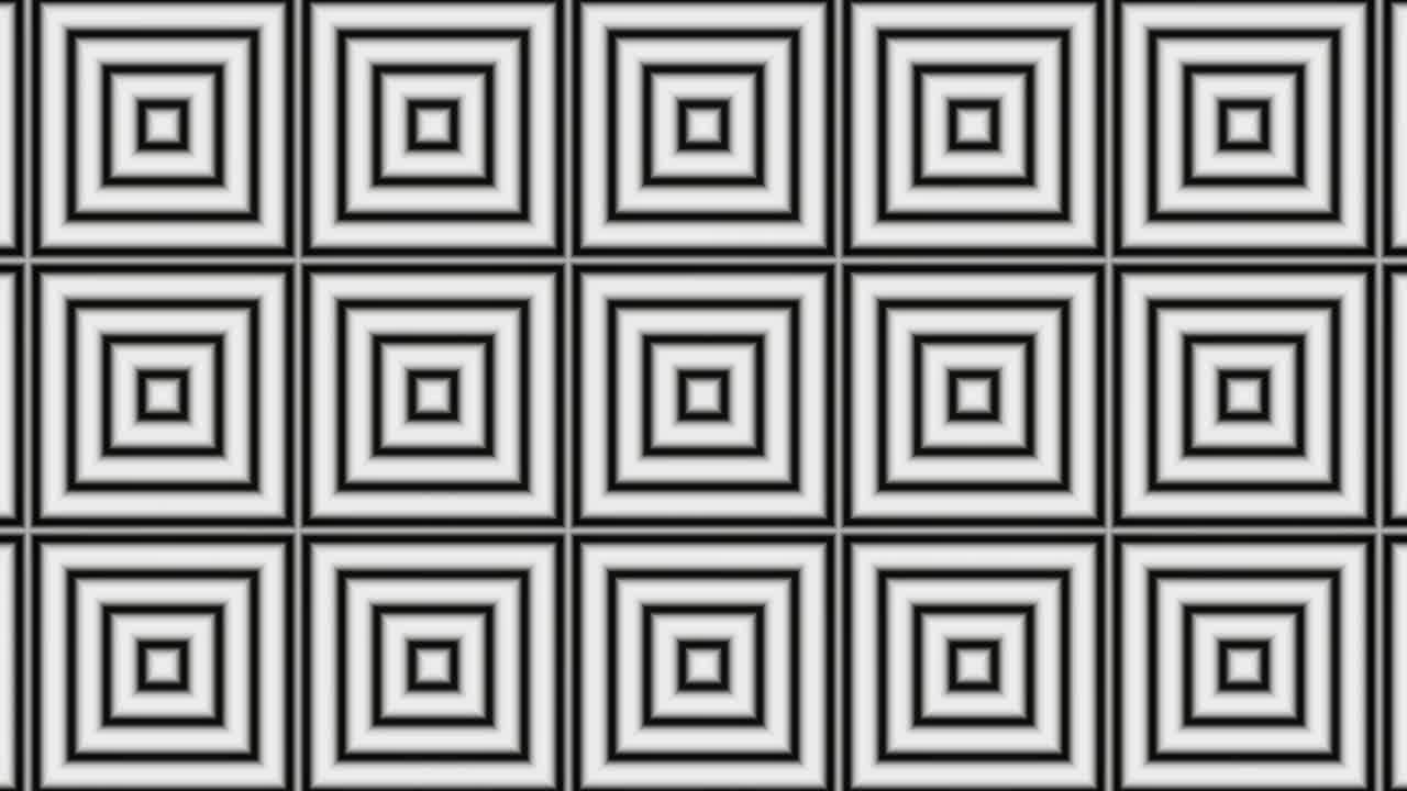 Black and white animation of flowing squares VJ Loop