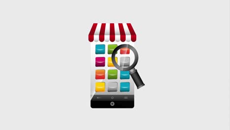 ecommerce mobile searching options media animation