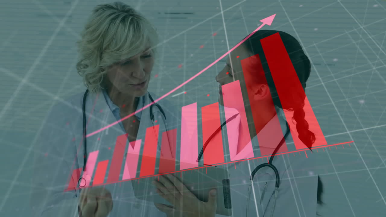 animación de las estadísticas y el procesamiento de datos financieros en diversos médicos