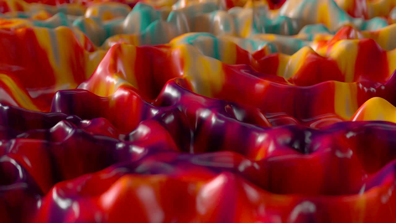 추상적인 파동된 외계인 표면.